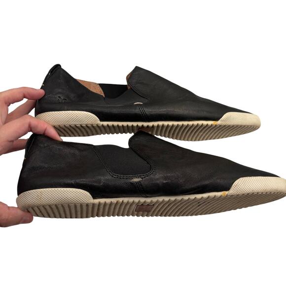Frye Black Leather Slip On Flats Loafers Men’s Neutral Classic Preppy Minimal main image 4